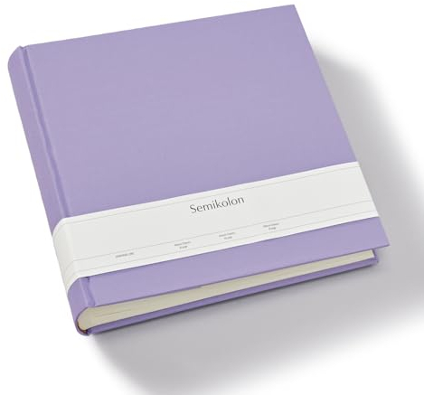 Semikolon 369965 Foto-Album Classic XLarge - 32 x 31 cm, 130 Seiten cremefarben, für 260 Fotos - lilac silk lila
