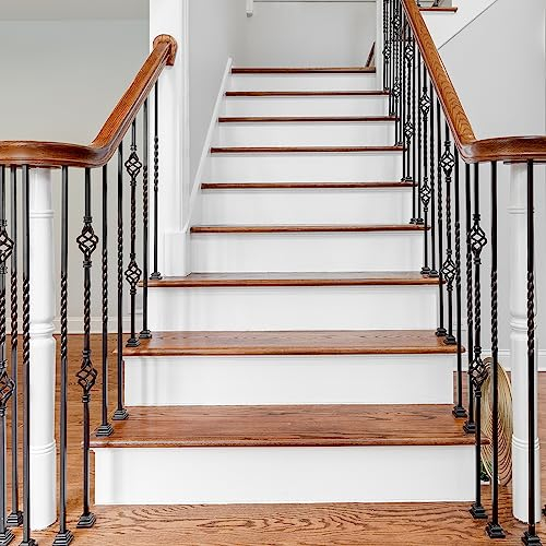 QUARKZMAN 14pcs Pegatinas Autoadhesivas para Escaleras, Calcomanías de Azulejos de Vinilo Revestimiento para Escaleras Impermeable para Escalones Escalera Hogar Baño Piso Decoración, Blanco