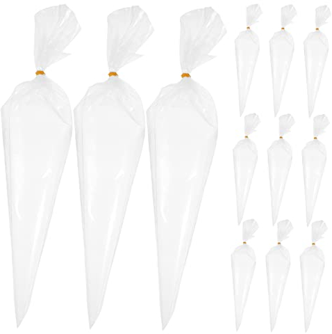 Uonlytech 50pcs Grouting Bag Construction Pointing Bag Heavy Duty Cement Bag Masonary Piping Bags Grout Cement Sealer Bag Tile Tools White