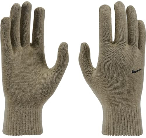 Nike Herren Swoosh Knit 2.0 Handschuhe, khaki/schwarz, S/M