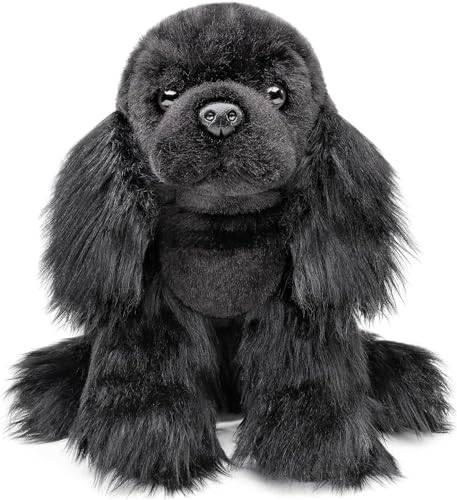 lilizzhoumax Hund Cocker Spaniel Plüschtier 32cm/12”, Simuliertes Tier Hund Plüschtier Kawaii Hund Kuscheltier Realistische Hund Plüsch Spielzeug für Wilde Tiere, Geschenk für Freunde und Kinder