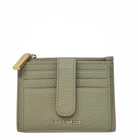 Coccinelle Metallic Soft Kartenetui für Damen, Celadon Green, Taglia Unica, Minimalistisch