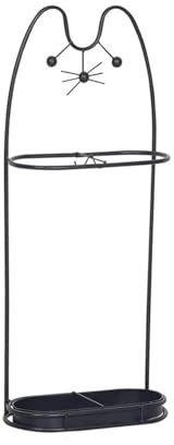 NSTVVEE Porte-Parapluies Porte-Parapluie Chat Porte-Parapluie en Acier Porte-Parapluie d'entrée pour Porte d'entrée Hall de l'hôtel Porte-Parapluies Porche (Noir 30 * 16 * 70 cm)