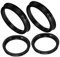 TINEASUR 4 Stück Nabenreduzierring zentrierringe radwechsel radnaben oto lastikleri pkw reifen Naben Distanzringe Nabenring Nabenbohrungsringe Adapter für Mittelbohrung Ringnabe Plastik