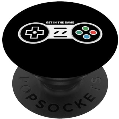 Design rétro de manette de jeu pour les joueurs PopSockets PopGrip Interchangeable