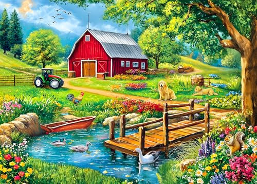 500 Piece Puzzle for Adults - Spring Farm