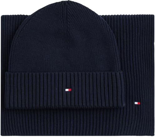Tommy Hilfiger Herren Geschenkverpackung Th Flag Beanie & Scarf Gp Am0am13807