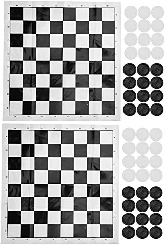 Culnflun International Checkers Set, Plastic Checkerboard Travel Board Games Set Lightweight Portable Suitable for All Ages