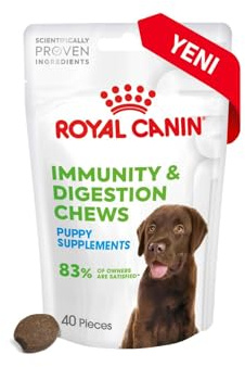 Immunity & Digestion Chews Puppy | Kausnacks für Welpen | 100 g | Royal Canin | Ergänzungsfuttermittel | Zur Unterstützung von Verdauung & Abwehrfunktionen | Mit Vitamin C & E