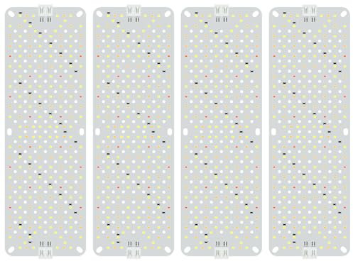 ANPSSSEN 4er-Pack 40W LED Pflanzenlampe, 768 LEDs Vollspektrum Pflanzenlicht für Zimmerpflanzen, Pflanzenpanel mit Daisy-Chain-Funktion, 4/8/12H Timer, Wachstumslampe für Anzucht, Gemüse und Blüte
