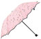 Sombrilla plegable para mujer, diseño floral, portátil, protección UV, resistente al viento, fuerte, compacto, para verano, UPF 50+, ligero, para viajes, jardín, lluvia, rosa