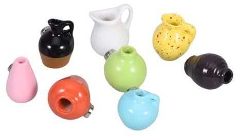 Cabilock 8pcs Unique Mini Vase Magnets Bud Vases Refrigerator Magnets Flower Pot Small Decorative for Kitchen Office
