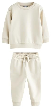 NEXT Garçon Ensemble sweat et pantalon de jogging unis Ecru Off White 6 Ans-7 Ans