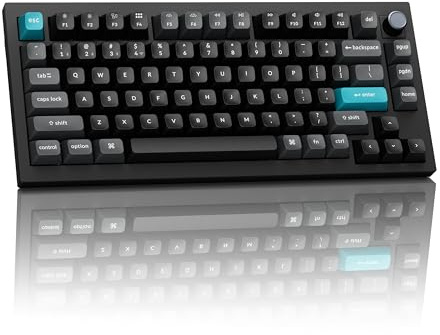 Keychron Q1 Ultra 8K 75% Tastiera Meccanica Wireless, Alluminio Hot-Swap RGB, Interruttore Marrone, 82 Tasti, Durata della Batteria 600h, 2.4GHz/Bluetooth/Wired, ZMK Programmabile, Mac Windows Linux