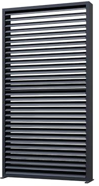 PURPLE LEAF Pergola Bioclimatique Panneau Brise-Vue (1/4 côté 4,24 m)，Gris | Compatible avec la pergola de jardin extérieur PURPLE LEAF 4,24 m, Stable au vent, Intimité renforcée, Installation facile
