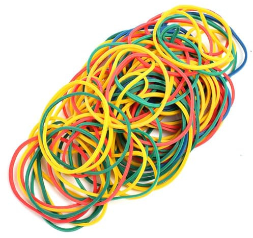 Large Accessories Machine Bands Colourful 200pcs Rubber | High Elastic, Flexible Design, Suitable for Needle Use, Practical Supply Pack for Parts