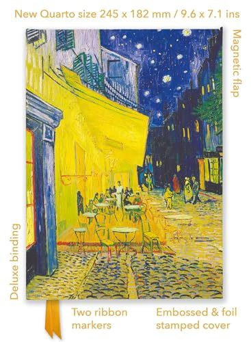 Vincent Van Gogh: Café Terrace, Foiled Quarto Journal