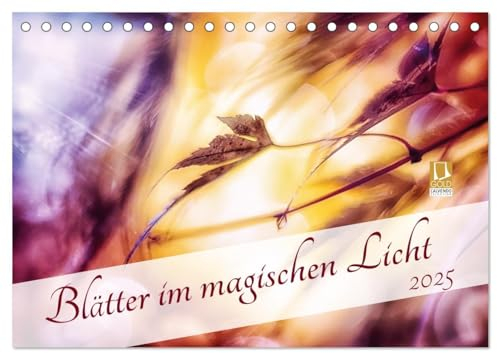 Blätter im magischen Licht (Tischkalender 2025 DIN A5 quer), CALVENDO Monatskalender