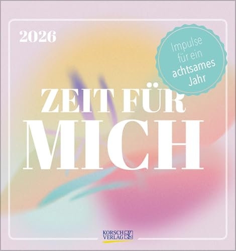 Zeit für mich 2026: Aufstellbarer Postkartenkalender mit Schutzengeln und Botschaften. Tisch- und Wandkalender mit abtrennbaren Karten.