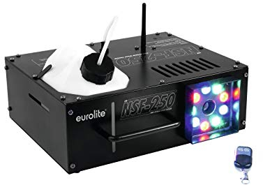 EUROLITE NSF-250 LED DMX Hybrid Spray Fogger | DMX-Nebelmaschine mit 1000 W, LED-Beleuchtung, senk-/waagerechtem Ausstoß