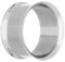 Treuheld® 16mm Ohr Flesh Tunnel in Silber - Chirurgenstahl 316L - dünn - Double Flared Ohrtunnel - Dünner Rand - hautfreundlich & antiallergen