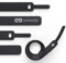 conecto Klett Kabelbinder 15cm Klettband mit Loop - Kabelmanagement Kabelorganizer Klettkabelbinder Klettverschluss schwarz, 100 Stk.