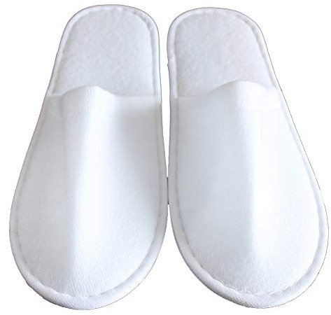 Uni-Wert 10 Paia di Pantofole USA e Getta Unisex Pantofole Spa Soffici Ciabatte Antiscivolo con Punta Chiusa Pantofole per Viaggi Casa Hotel Centro Benessere Ospiti