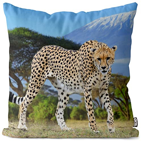 VOID Gepard Afrika Kissenbezug Kissenhülle Sofakissen Kissen Deko Outdoor-Kissen Dekokissen, Kissen Größe:40 x 40 cm