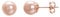 Vogem Ohrstecker Perle Rosa 8mm Süßwasser Perlen Ohrringe für Damen Mädchen Perlen Ohrstecker Rosegold Allergiefrei Nickelfrei Modeschmuck