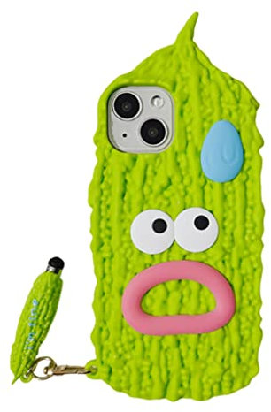 YAKVOOK Kawaii Handyhüllen, kompatibel mit iPhone 13 Pro, niedliche Cartoon-Balsam-Birne, mit Balsam-Birnen-Eingabestift, für Damen und Mädchen, 3D, weiches Silikon, stoßfeste Schutzhülle für iPhone