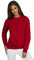 OZONEE Damen Sweatshirt Pullover Langarm Farbvarianten Oversized Langarmshirt Pulli ohne Kapuze Baumwolle Baumwollmischung Classic Basic Rundhals-Ausschnitt Sport 777/4428B DUNKELROT M