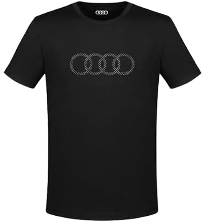 Audi T-Shirt Ringe Herren schwarz XL