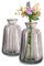 Praknu Kleine Glasvasen - 12er Set - Vintage Charme - Runde Minivasen - Spülmaschinenfest - Perfekt für Hochzeit Tischdeko - Grau