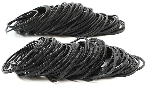 500 Stücke elastische Klein Gummibänder Schwarz 1.4mm breit Durchmesser 38mm Gummiband Haushaltsgummi Gummiringe Gummis Dehnbare Bänder Mülleimer Bänder für Haushalt Arbeit Büro Schule Stark haltbar