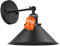 LEDSone Black Wall Light Sconce Fitting Metal Firm Wall Mount 180 Degree Adjustable Swing Arm Industrial Wall Fixtures lamp with Cone Light Shade for Livingroom, Kitchen, (1 Pack-Style 1)