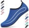 BARFULKER Badeschuhe Damen Wasserschuhe Herren Neoprenschuhe Strandschuhe Aquaschuhe Surfschuhe Schwimmschuhe Wassersportschuhe Barfuß Schuhe Leicht Hausschuhe. Blau, 43 EU