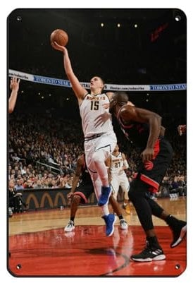 HRJHE Nikola Jokic-Poster, Basketball-Poster (15), Retro-Poster, Metallblechschild, schicke Kunst, Retro, Eisenmalerei, Bar, Menschen, Höhle, Café, Familie, Garage, Poster, Wanddekoration, 20 x 30 cm