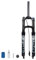 LYYCX 26/27.5/29 Viaggio 140mm Forcella Ammortizzata Bici, Regola Rebound Tubo Dritto 28,6mm QR 9mm Blocco Manuale/remoto Forcella MTB, Compatibile XC/AM(Remote Lock,27.5 inch)