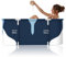 Bañera portátil extragrande de 55 pulgadas para adultos, bañera plegable con marco de metal para baño de adultos, bañera de spa plegable para cabina de ducha, baño familiar separado para baño de hielo