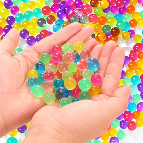 ASIRYVA Water Beads - 15mm Multi-Colored Gel Balls, Eco-Friendly Vase Fillers for Home Decor, Plants, Crafts & Stress Relief