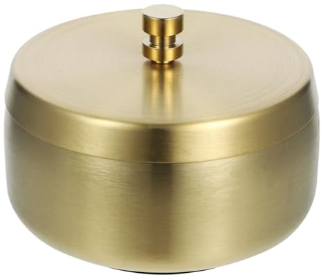Garneck Stainless Steel Windproof Ashtray with Lid Windproof Ash Container for Outdoor Indoor Use for Smokers Easy to Clean Tabletop Decoration