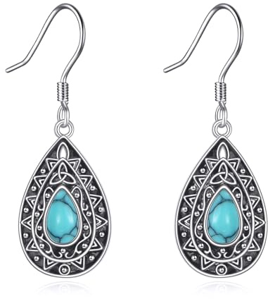 VONALA 925 Sterling Silber Vintage Ohrringe Hängend mit Abalone Boho Baumeln Tropfen Ohrhänger Schmuck Geschenke für Damen Mädchen
