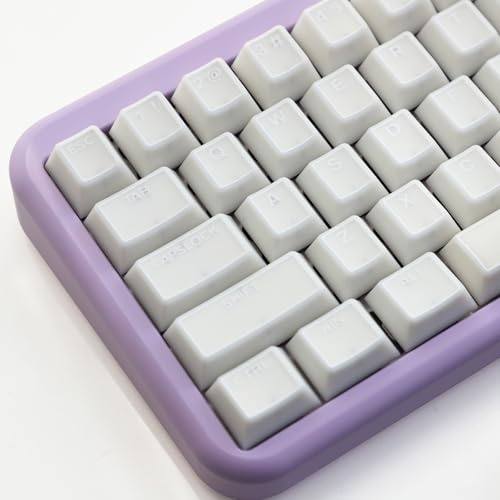 Hyekit White Jade Keycaps, Double Shot PBT & PC Keyboard Jelly Key Caps 142 Keys Cherry Profile Keycap Set for 60%/65%/75%/TKL/96%/100% Magnetic Mechanical Keyboard