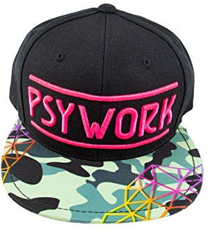 PSYWORK Schwarzlicht Black Cap Neon Camouflage, Pink