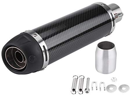 Motorrad Auspuff Mit Abe-Für Akrapovic Auspuff-Motorrad Schalldämpfer Kohlefaser Auspuffendrohr 51Mm Auspuff Schalldämpfer Universal Motorrad Modifiziert Real Bright Carbon Auspuffrohr Mit Db Killer