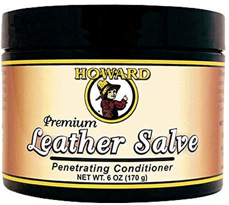 HOWARD Leather Restorer for Sofas - Deep Penetrating Leather Restorer, Boots and Tack - Premium Salve Conditioner with Lanolin, Neatsfoot, Coconut Oil, Beeswax & Carnauba Wax 170g