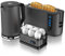 Arendo - Wasserkocher mit Toaster SET, Wasserkocher 2200W 1,5 L, wählbaren Temperaturstufen, 1000W Langschlitz Toaster für 2 Scheiben Toast und Brötchenaufsatz, Eierkocher für 1-6 Eier, BPA frei
