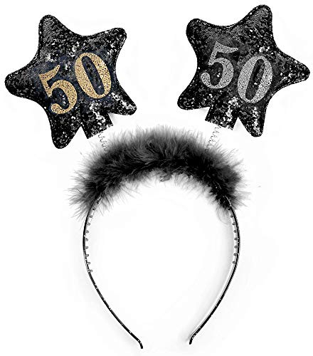 Haarreif Sterne zum 50. Geburtstag Partyzubehör