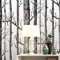 ZXF Papier Peint Arbre Bouleau Blanc Noir Papier Peint Chambre Design Moderne Rouleau De Papier Mural Salon Rustique Forêt Bois Fonds D'écran Papiers Peints
