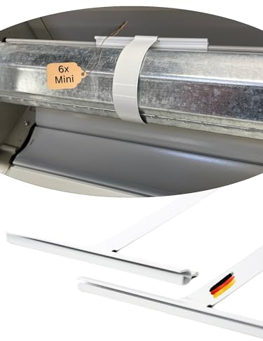 Rollwin 6x Rolladen Aufhängefeder MINI - 15 cm Rolladenhalterungen Mini Rolladenaufhängung Stahlfeder Befestigungsfeder Stahlbandaufhänger Rolladen Federn Aufhängung Mini Aufhänger für Rolladen